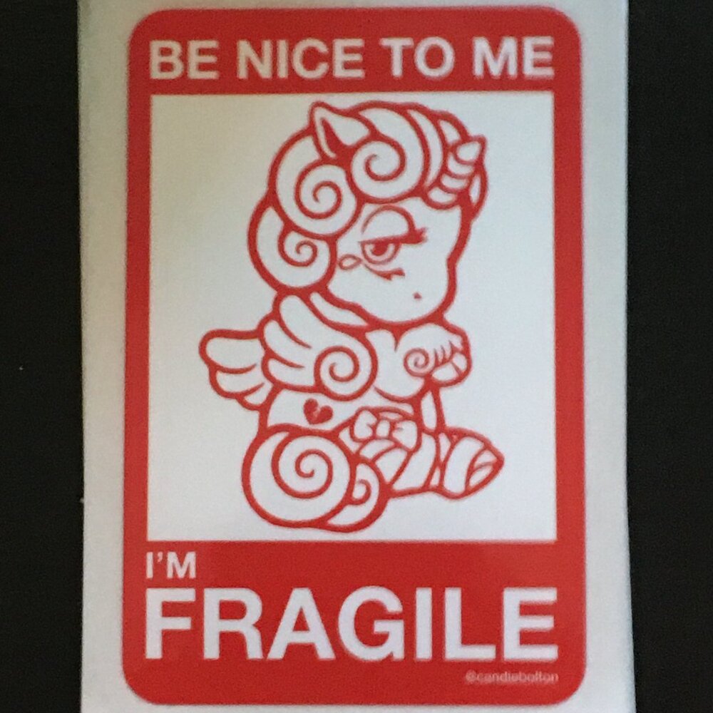 5/$25 Retro Large 'Fragile' Postage Sticker - Picture 4 of 4